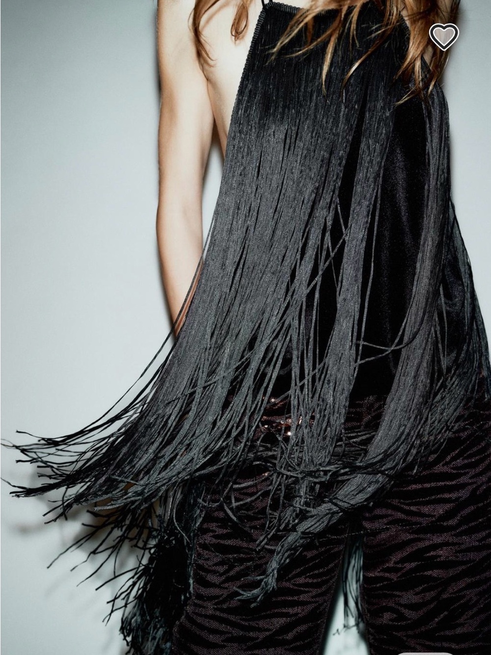 🔥🔥Zara Black Fringe Halter Top - Picture 2 of 8
